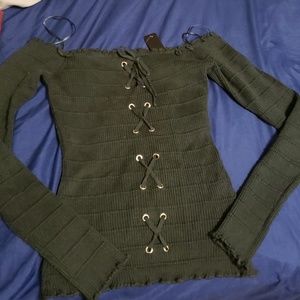 Off the shoulder long sleeve